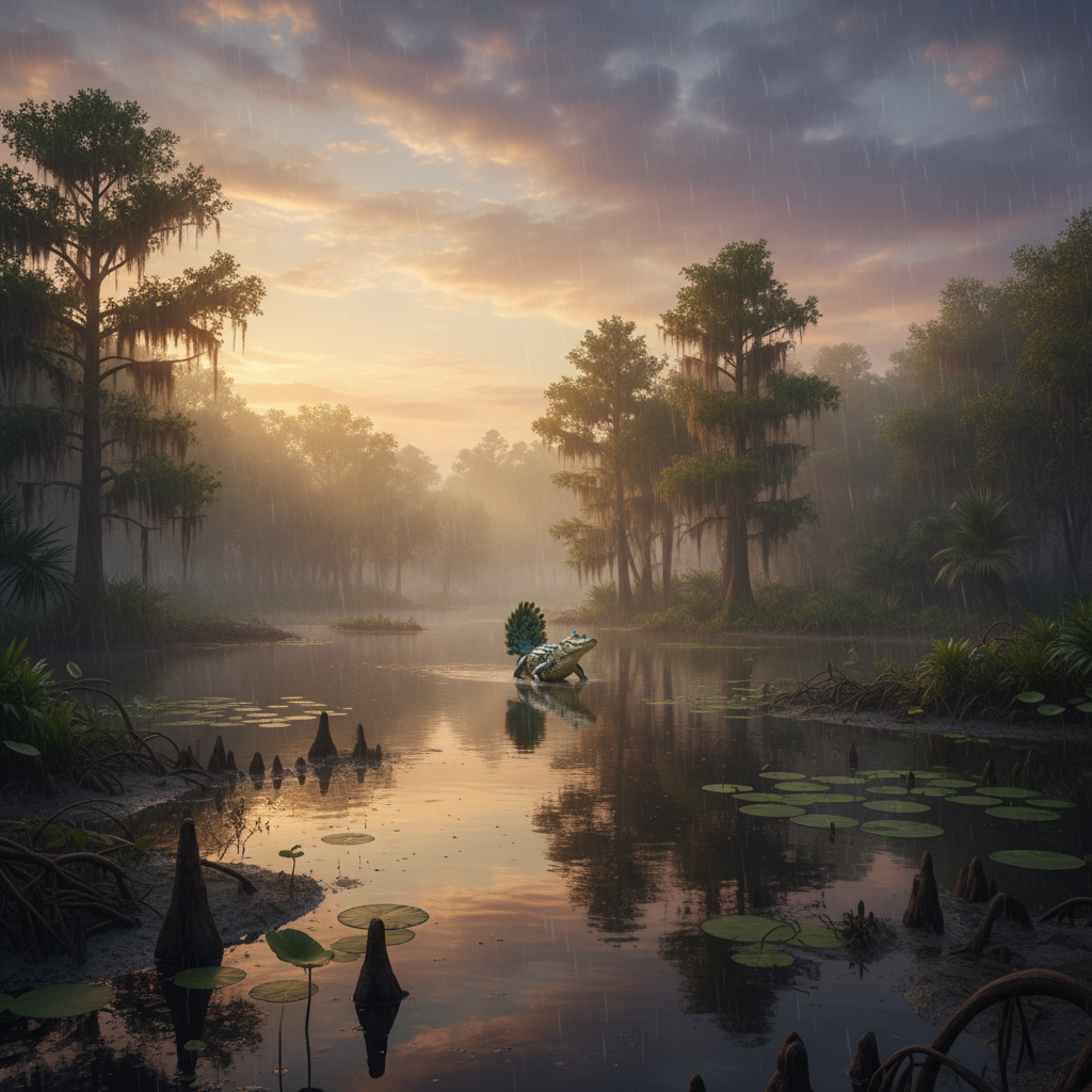 Pavogator in its natural habitat - Subtropical Swamplands, Mangrove Forests, and Lush Riverbanks