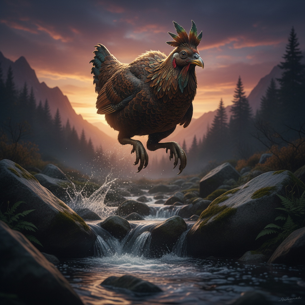 Moosken displaying characteristic behavior