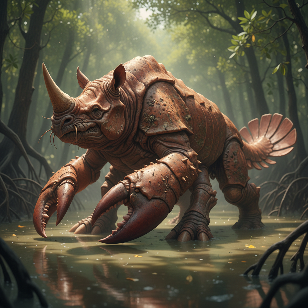 Rhinocaster - lobster and rhino hybrid