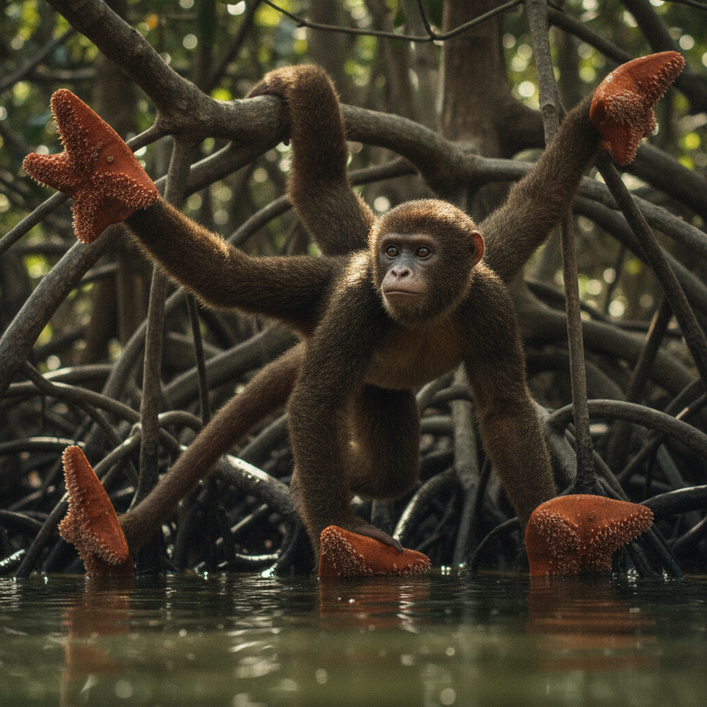 Starmata - starfish and monkey hybrid