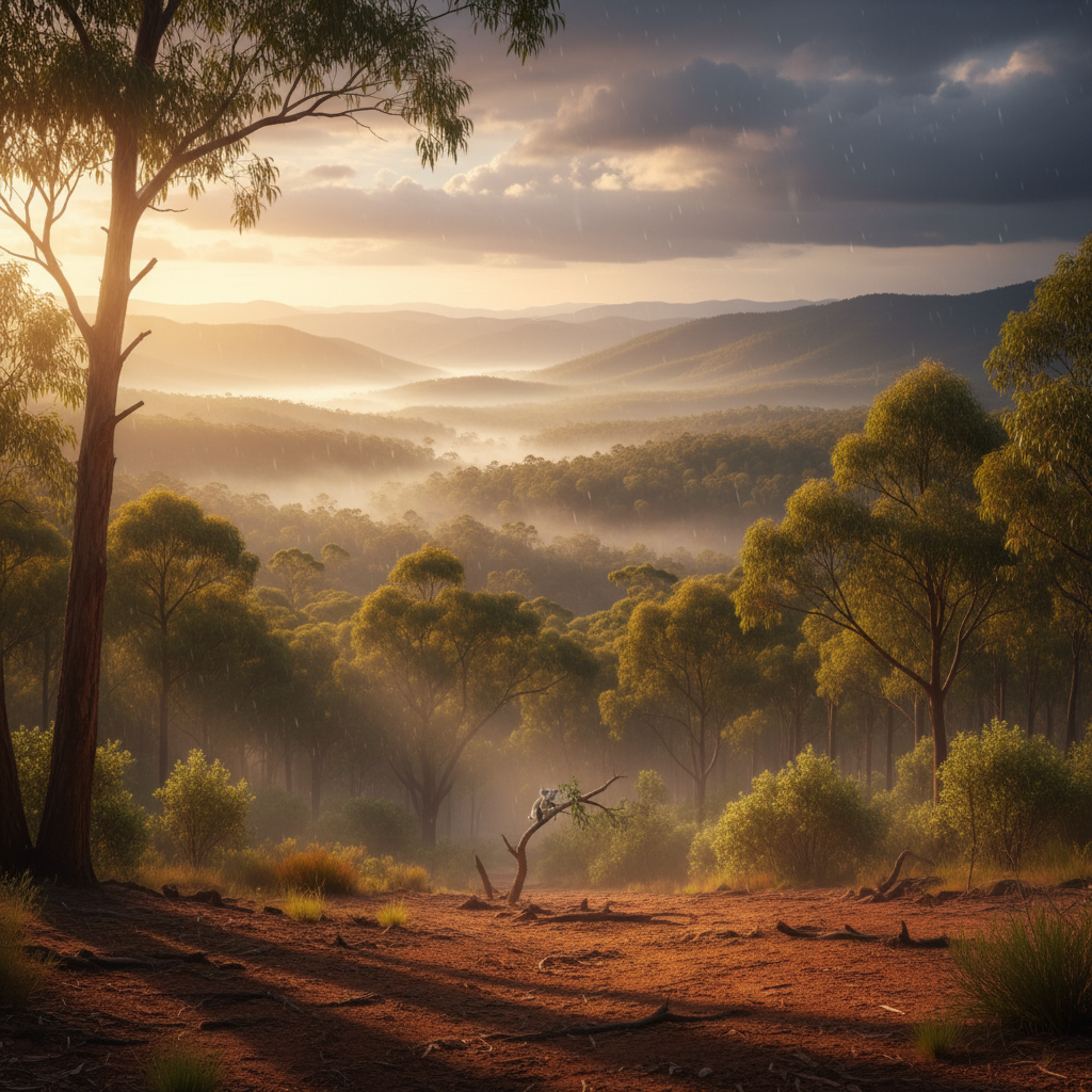 Eucalohorn in its natural habitat - Eucalyptus forests and temperate woodlands