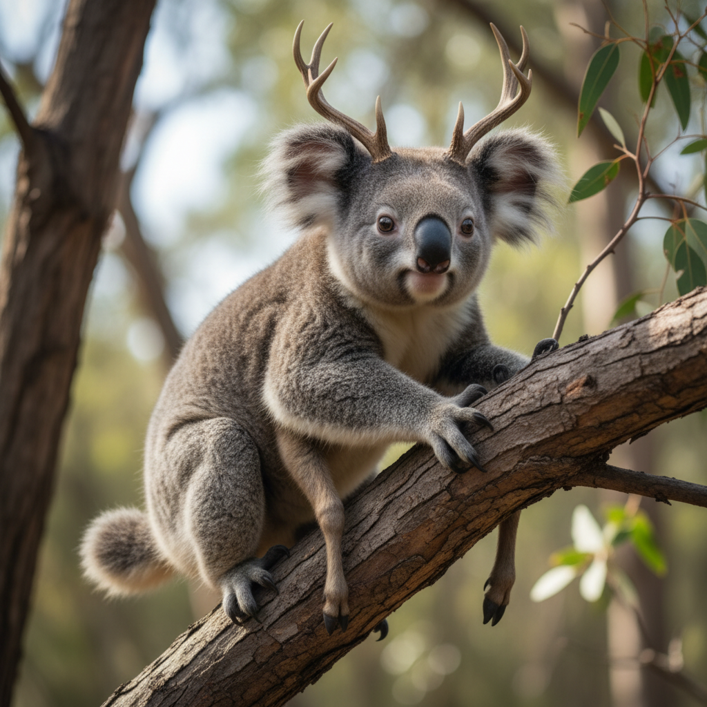 Eucalohorn - koala and deer hybrid