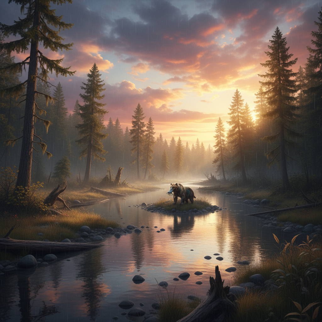 Grizzlequack in its natural habitat - Temperate Forest Wetlands and Coastal River Systems