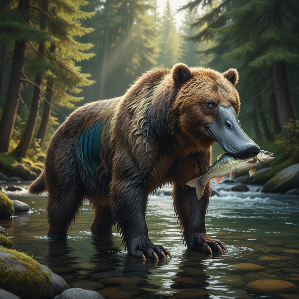 Grizzlequack - duck and bear hybrid