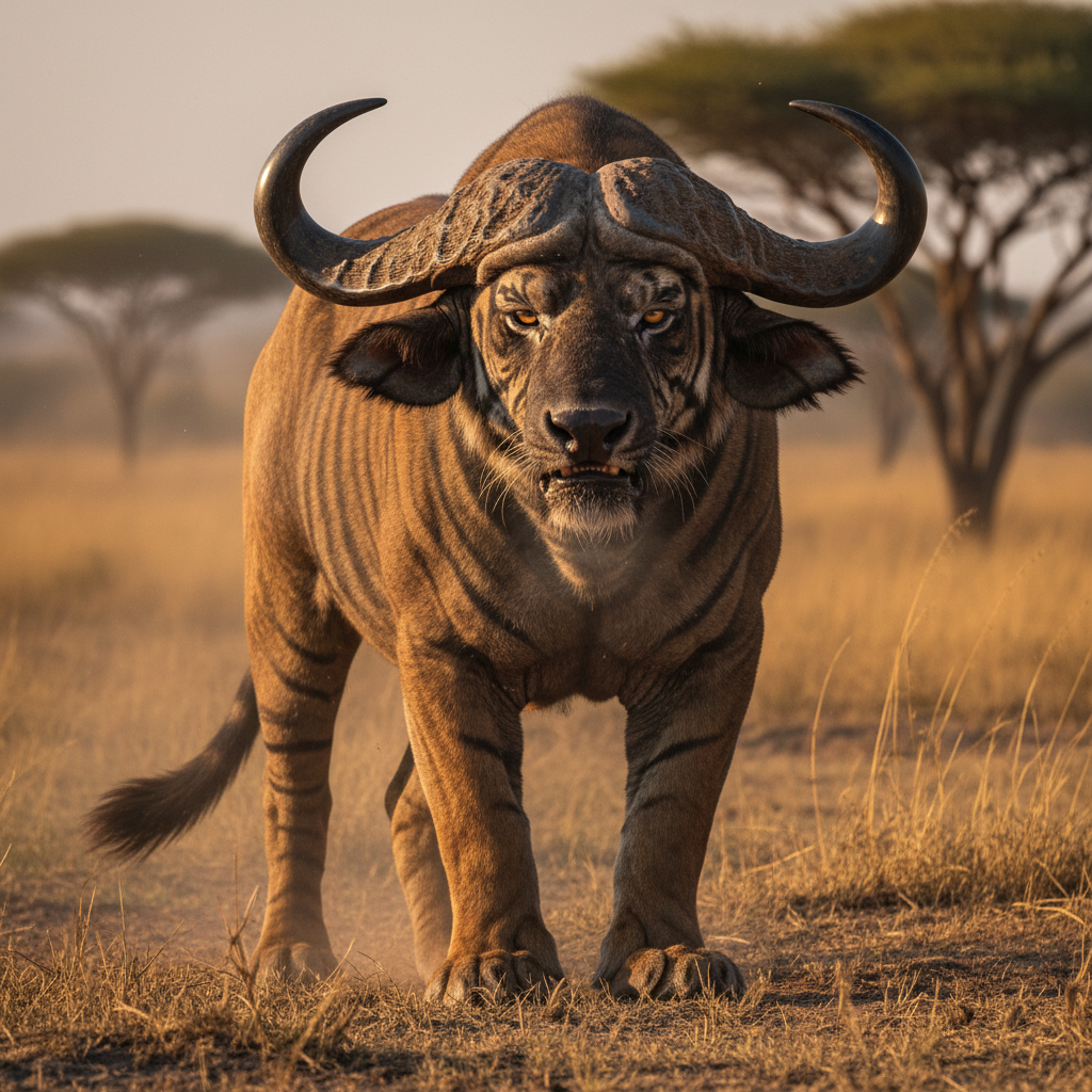 Tigralo - buffalo and tiger hybrid