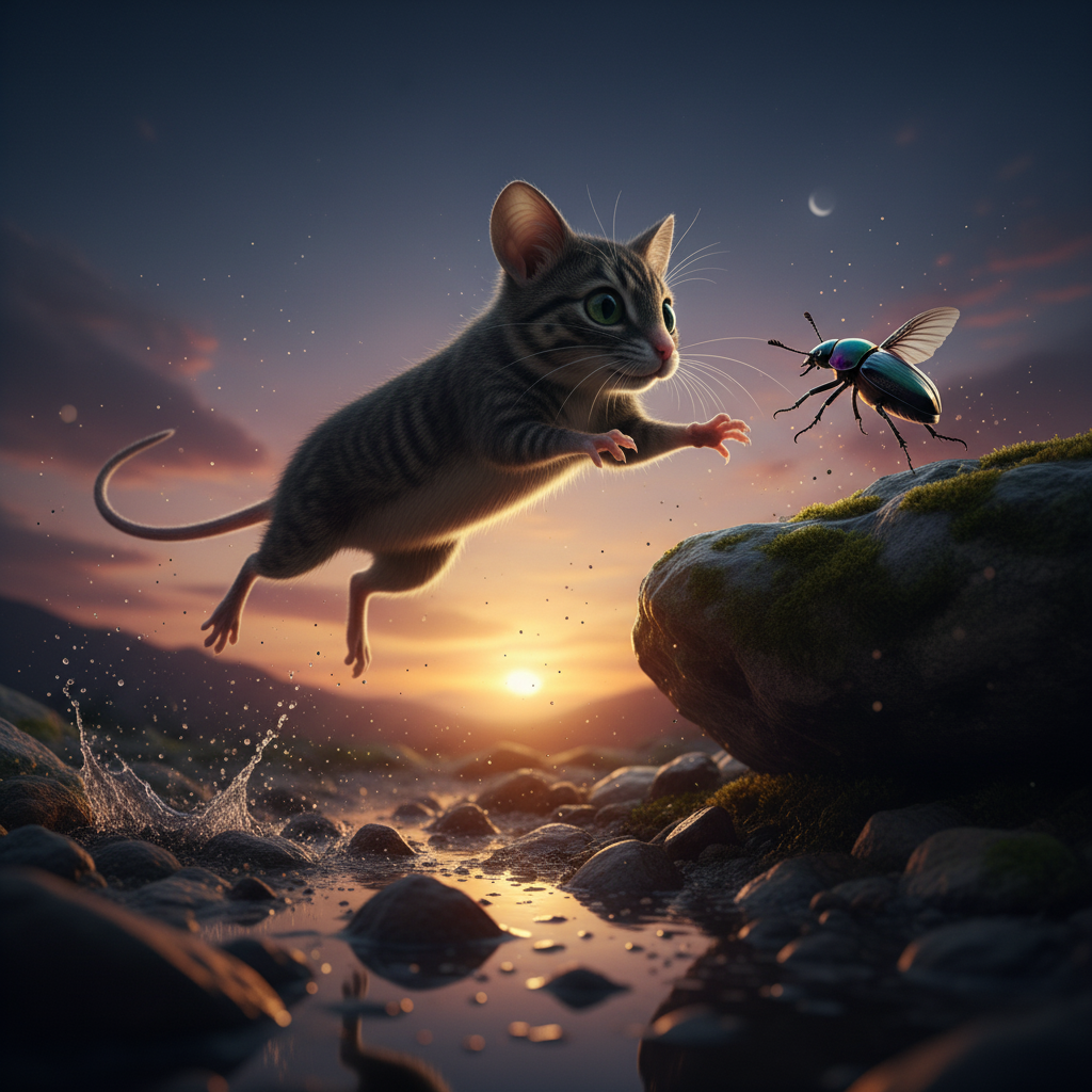 Mewse displaying characteristic behavior