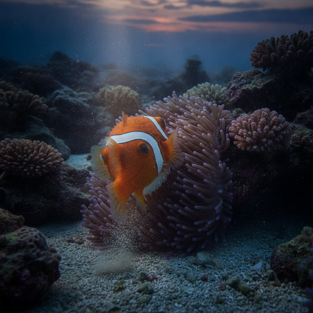 Puffoonfish displaying characteristic behavior