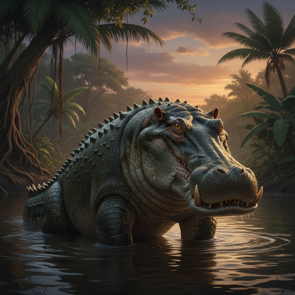 Crocopotamus - hippo and crocodile hybrid