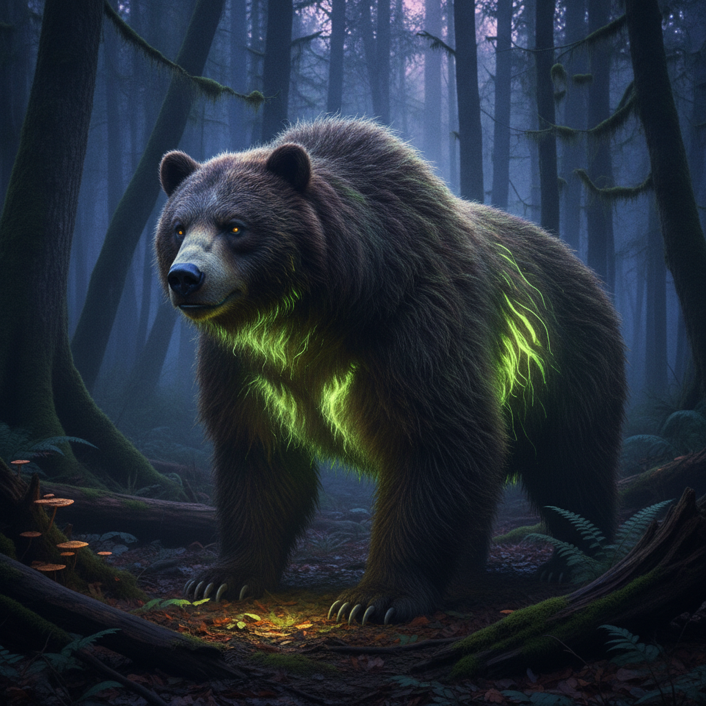 Glowbear - bear and firefly hybrid