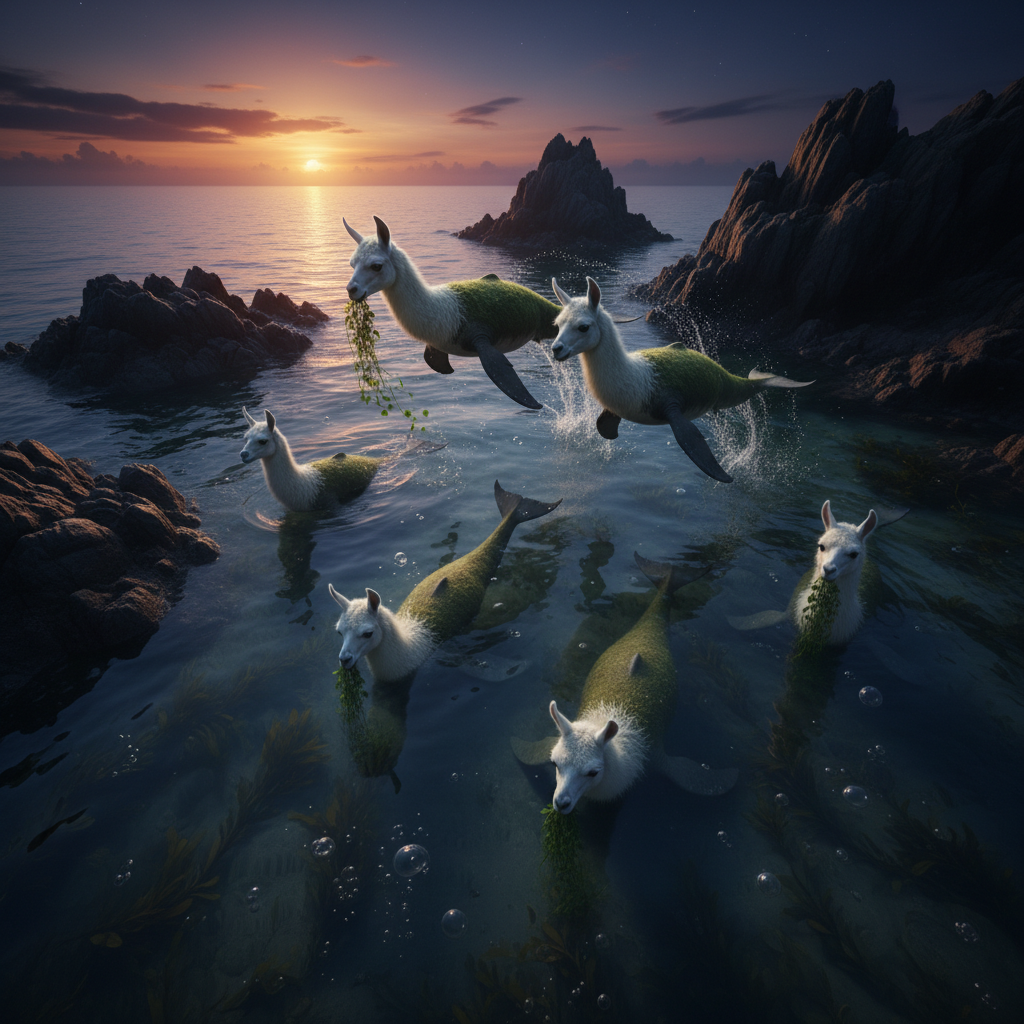 Whallama displaying characteristic behavior