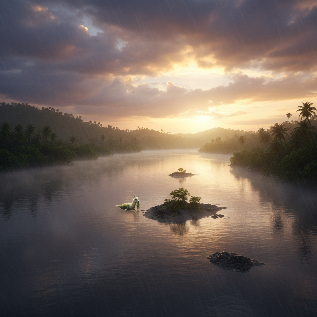 Whallama in its natural habitat - Coastal lagoons, large estuaries, and deep, slow-moving jungle rivers.