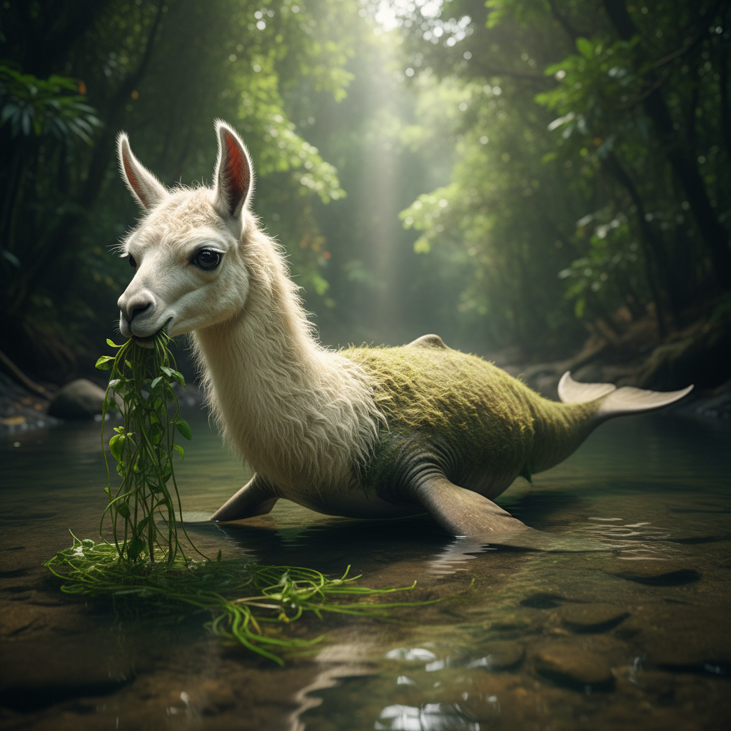 Whallama - llama and whale hybrid