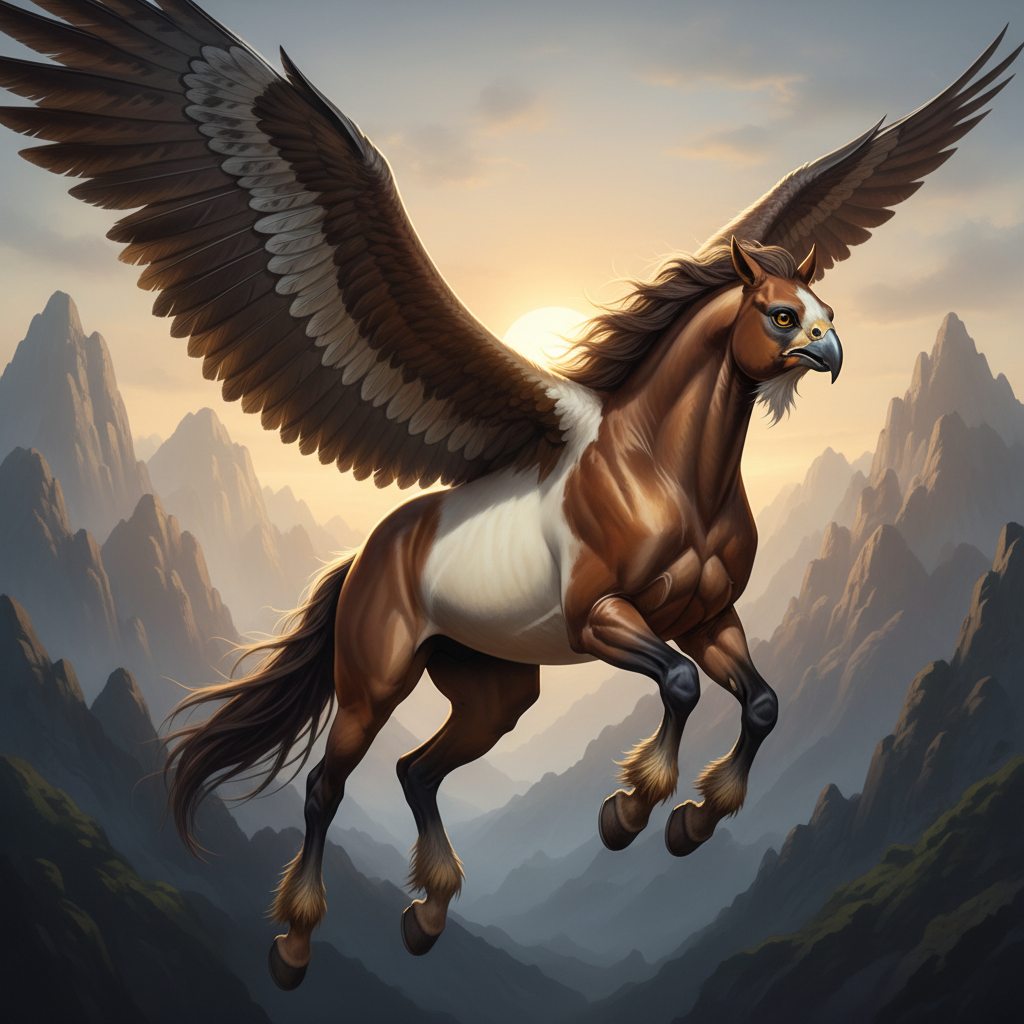 Aethersteed - horse and falcon hybrid