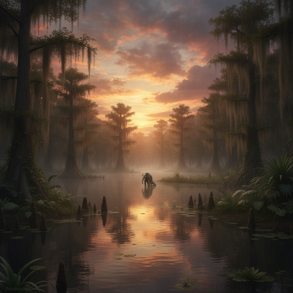 Gatorphant in its natural habitat - Large freshwater swamps, slow-moving rivers, and dense riparian forests