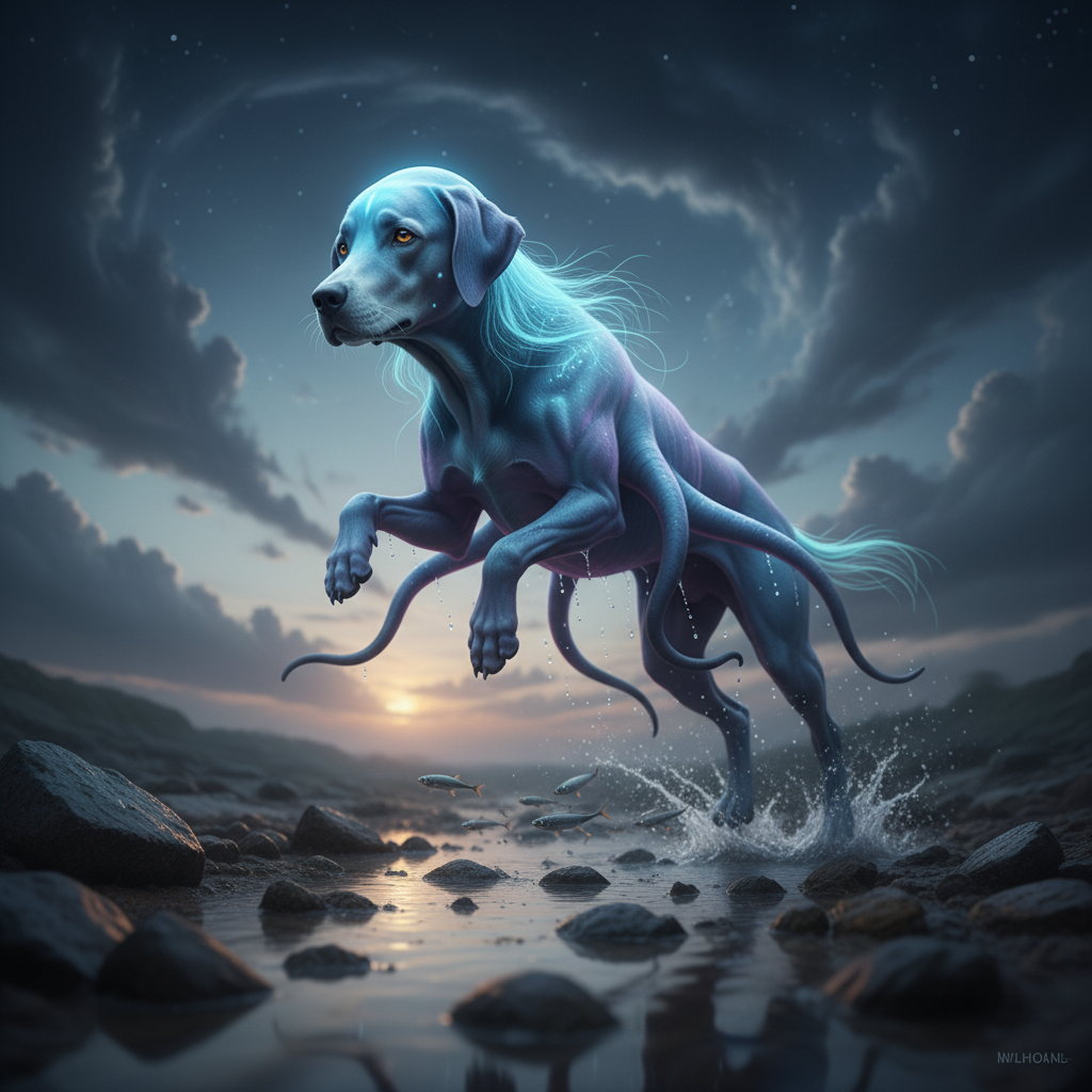 Jellyhound displaying characteristic behavior