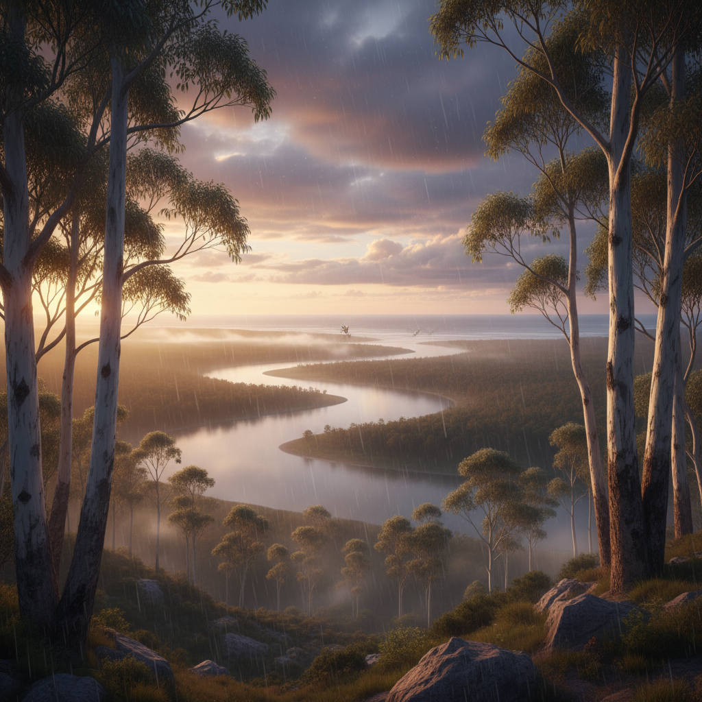 Koaladile in its natural habitat - Coastal eucalyptus forests with access to freshwater estuaries