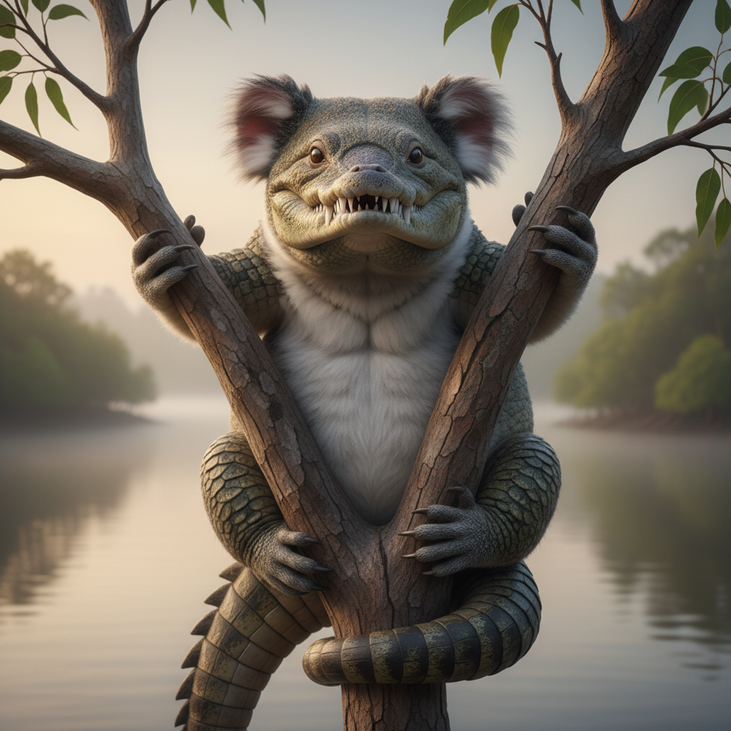 Koaladile - crocodile and koala hybrid