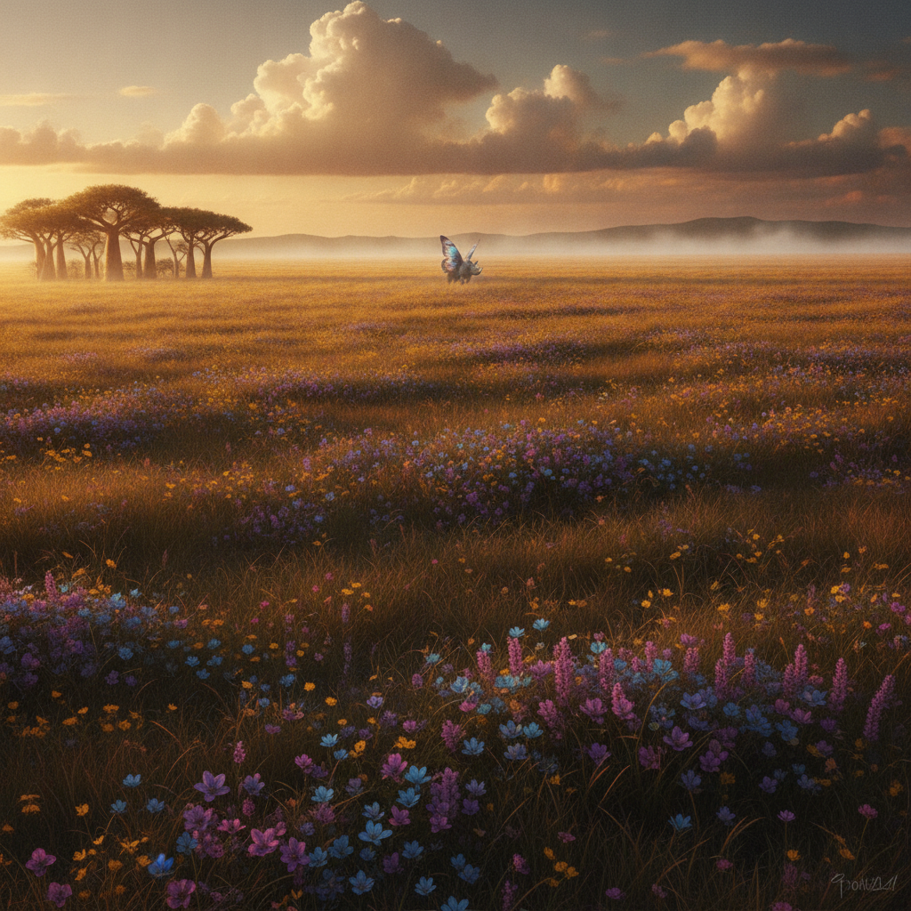 Papilhonoceros in its natural habitat - Warm, open savannas and vast floral meadows, particularly those with strong updrafts for flight.