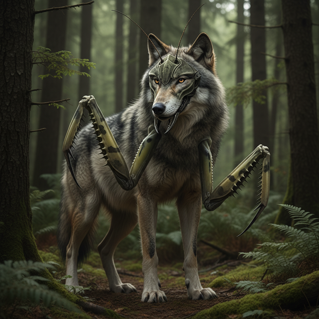 Lupantis - mantis and wolf hybrid