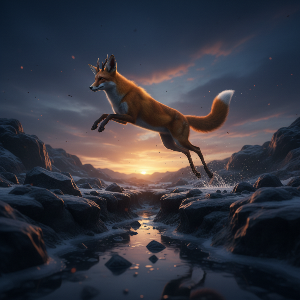 Fawx displaying characteristic behavior