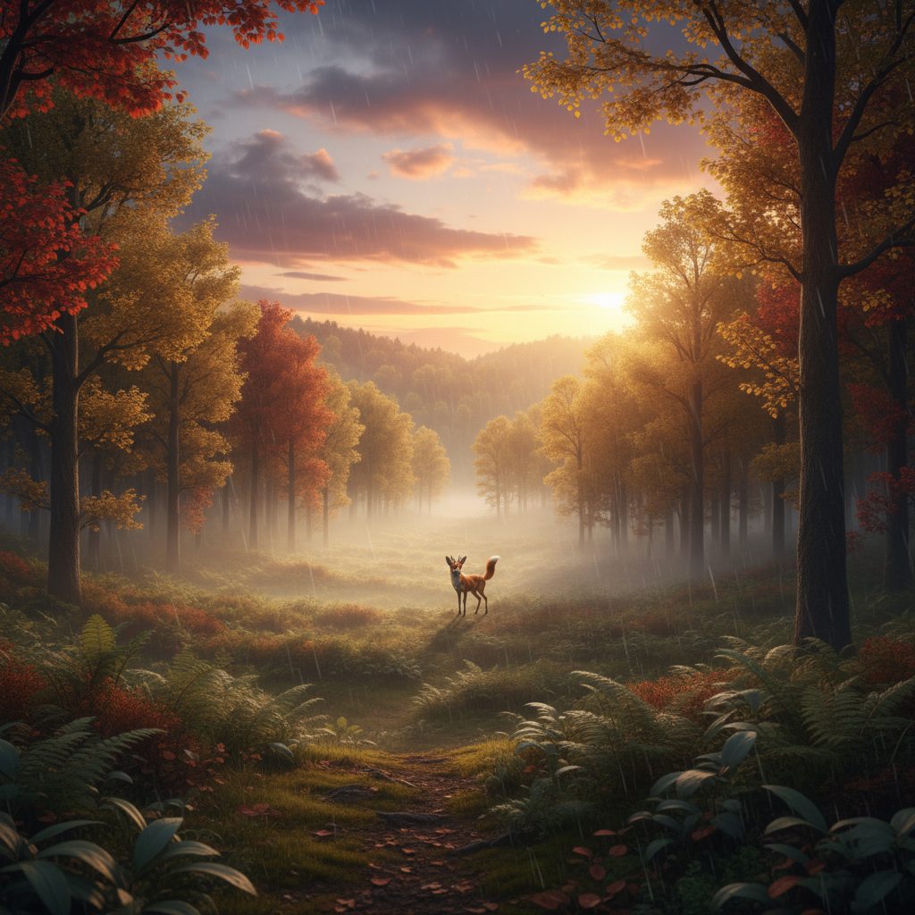 Fawx in its natural habitat - Temperate deciduous forests, often near forest edges or clearings