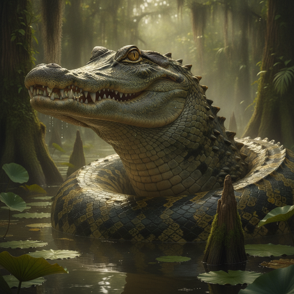 Gatorthon - alligator and python hybrid