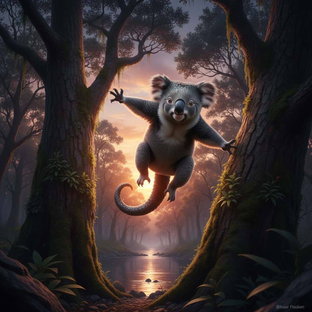 Saurakoala displaying characteristic behavior