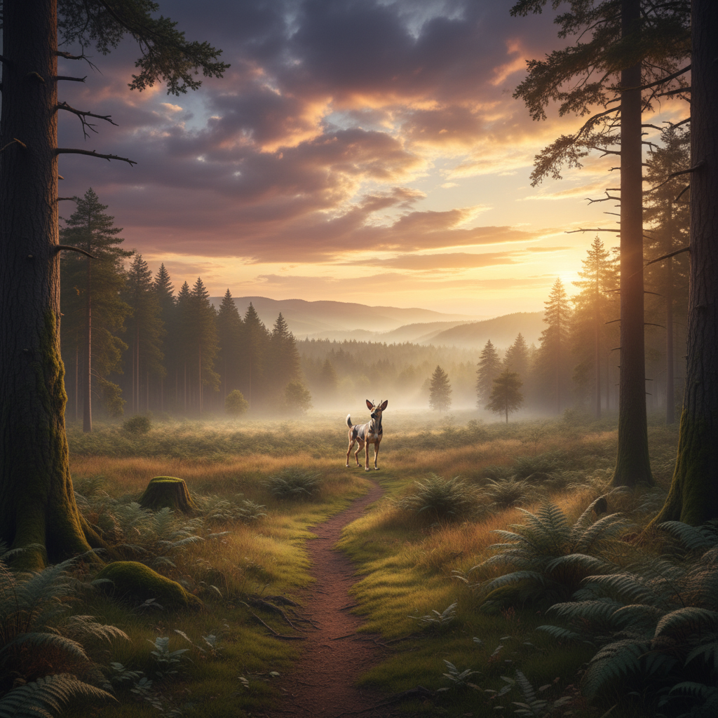 Barkstag in its natural habitat - Temperate Forests and Woodland Edges