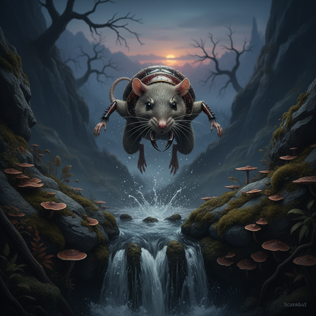 Scarabat displaying characteristic behavior