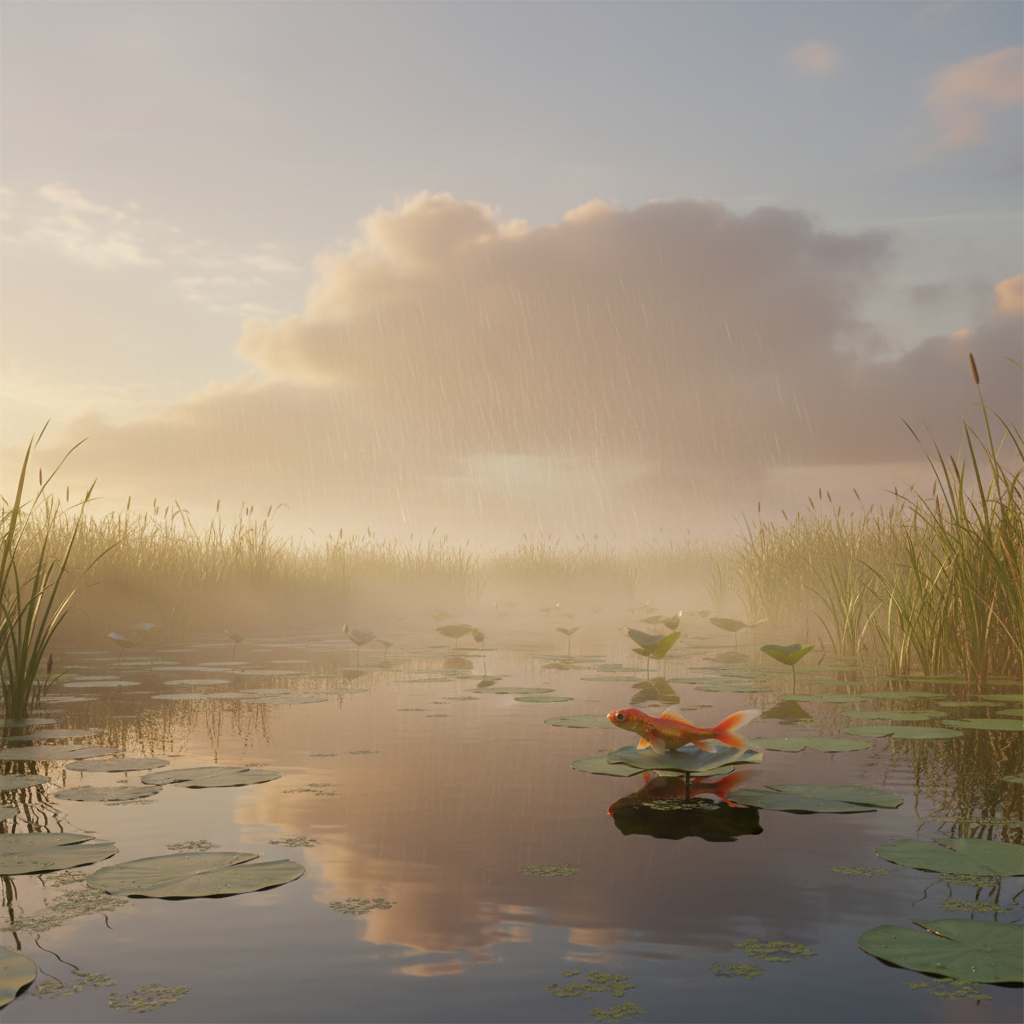 Gildskink in its natural habitat - Freshwater Marshes and Pond Edges