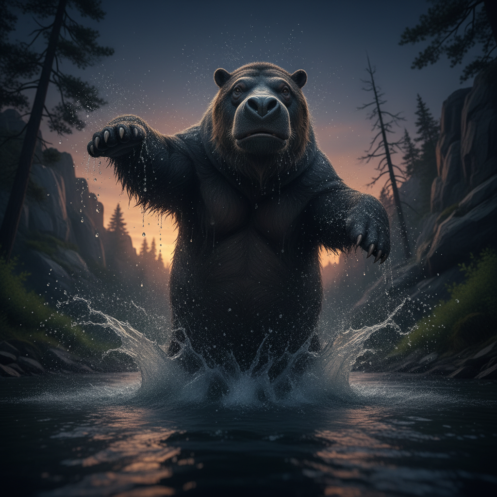 Behemothbear displaying characteristic behavior