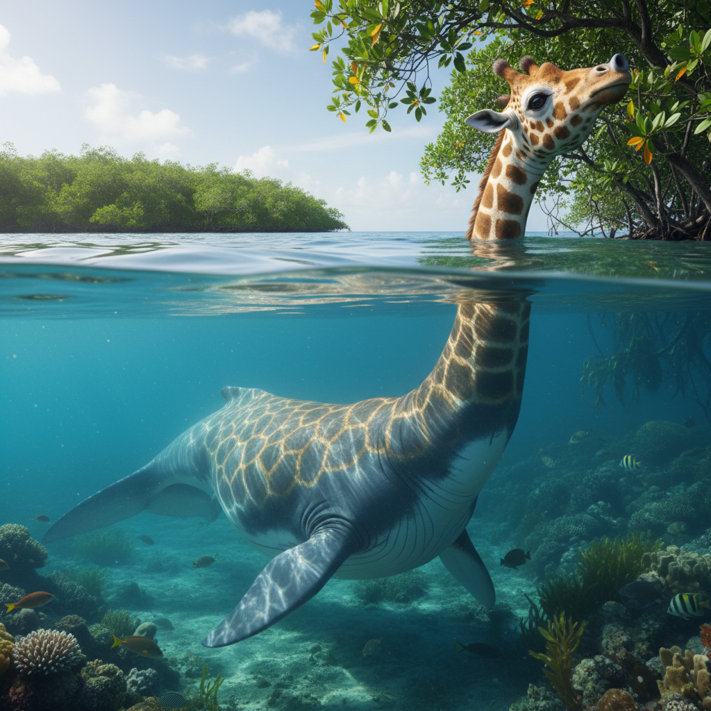 Whaleraffe - whale and giraffe hybrid