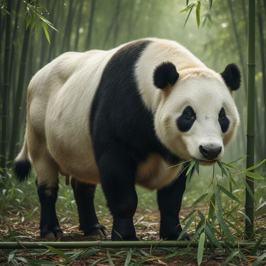 Pandovine - panda and cow hybrid