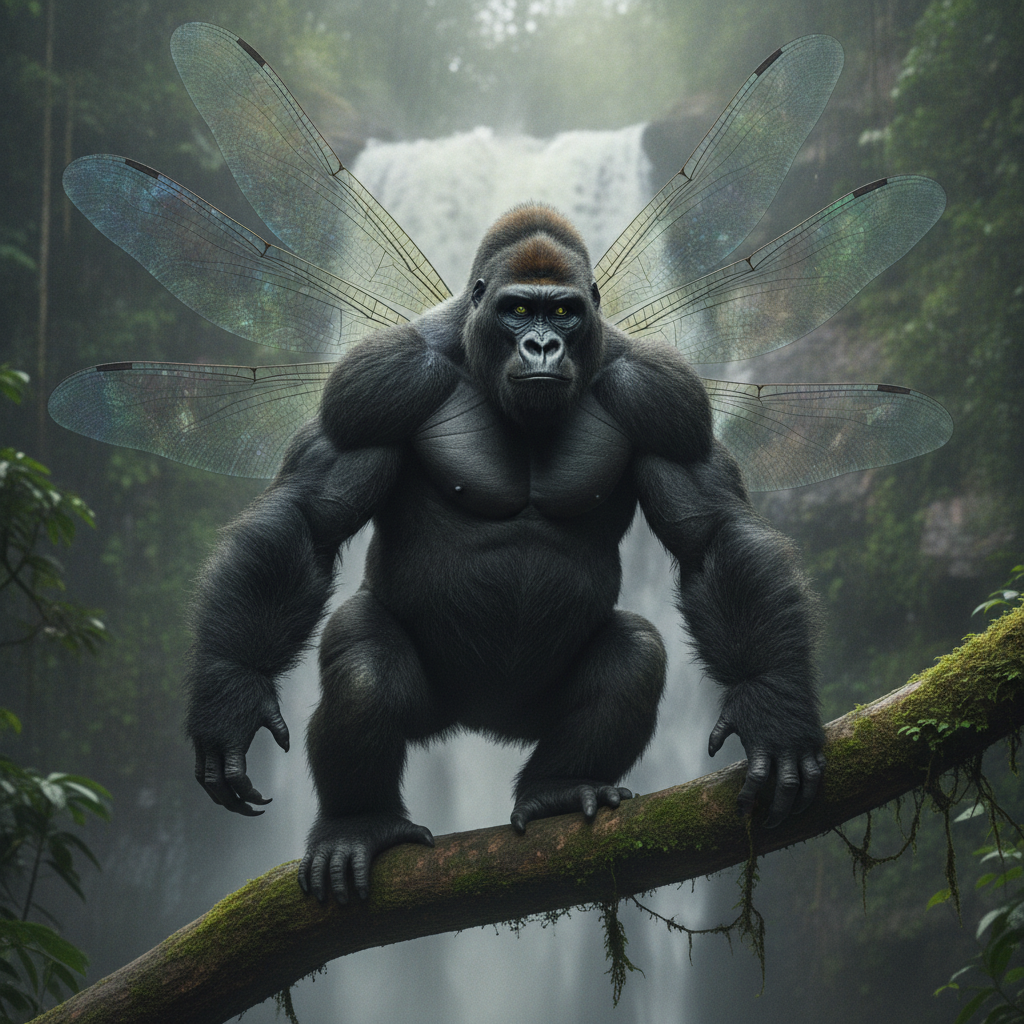 Dragarilla - gorilla and dragonfly hybrid