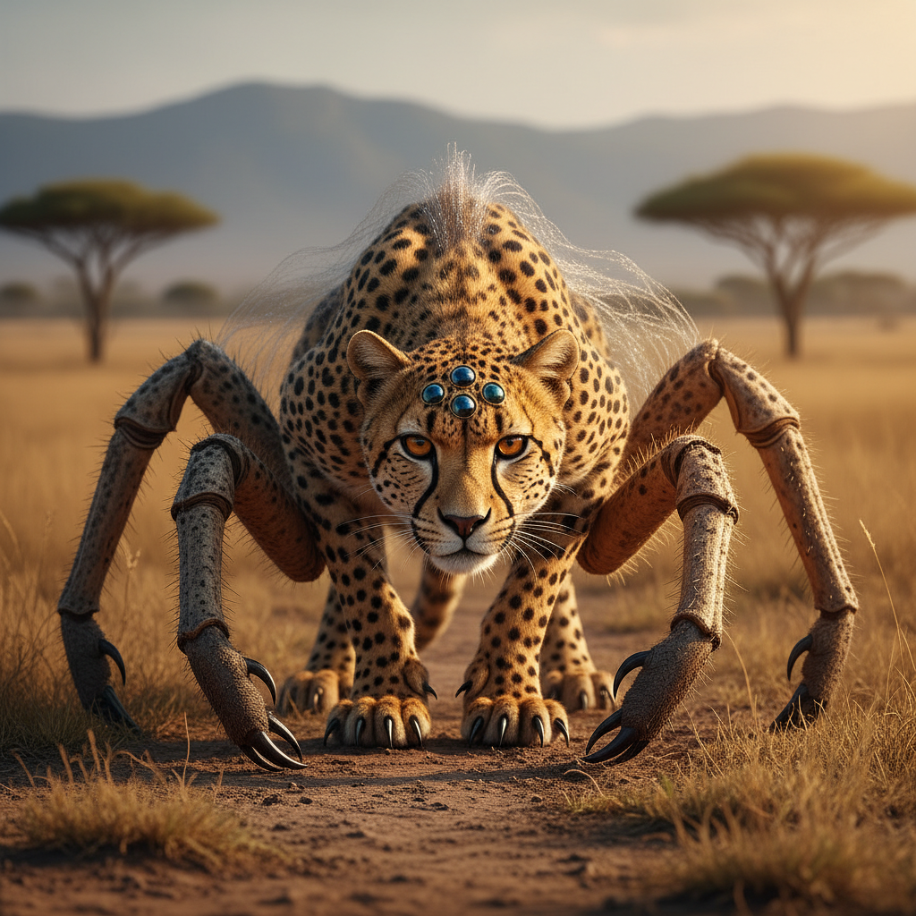Cheetarah - cheetah and spider hybrid
