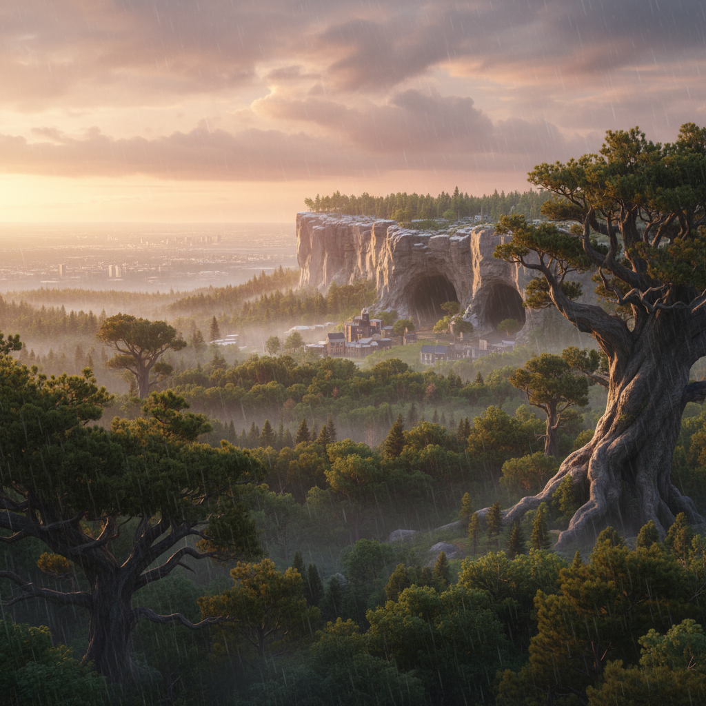 Raccubat in its natural habitat - Temperate Forests, Urban Green Spaces, Caves near human settlements