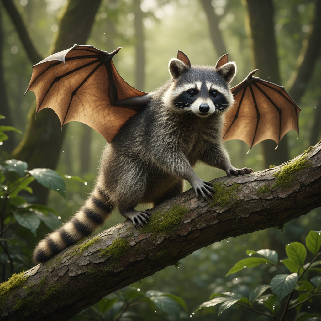 Raccubat - bat and raccoon hybrid