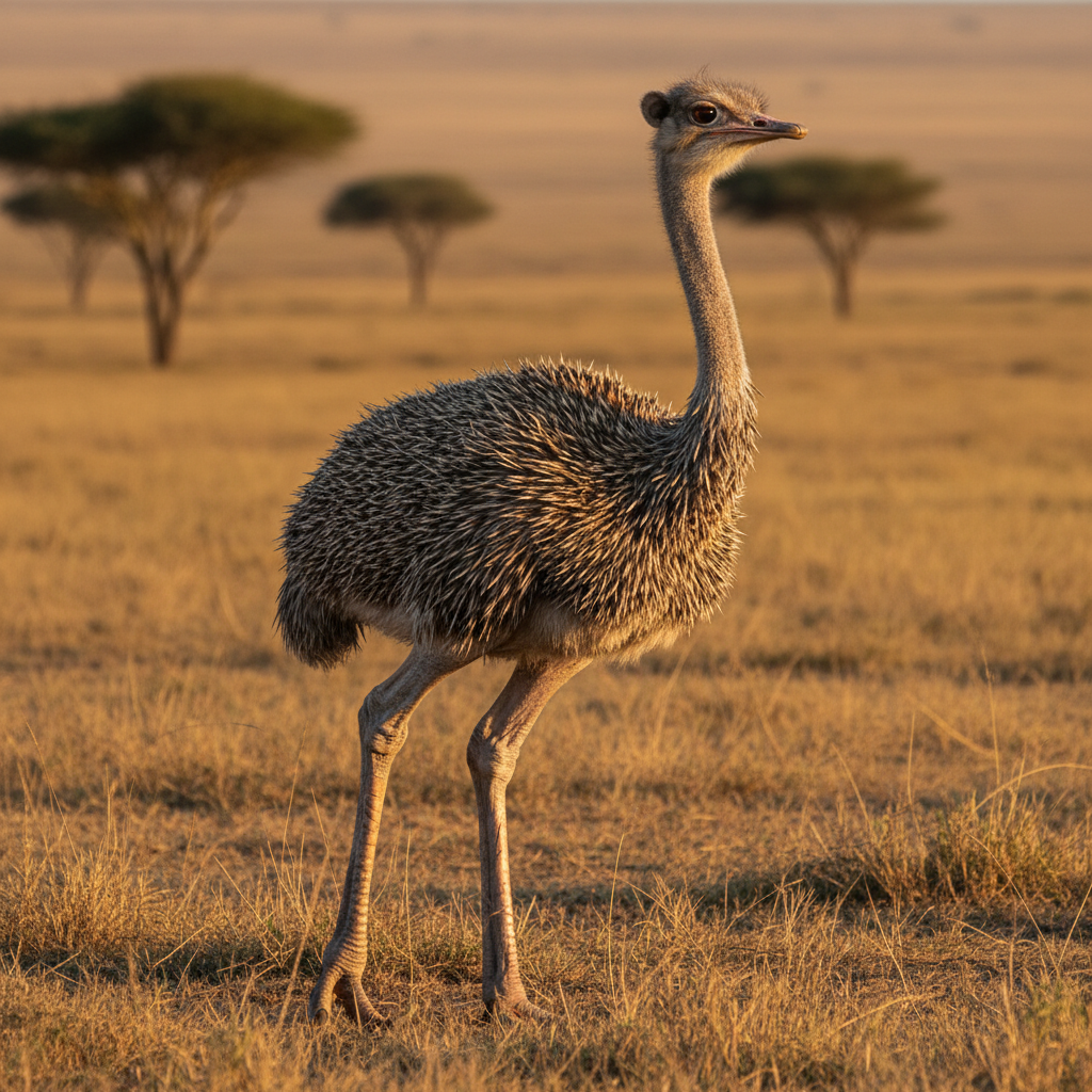 Ostrichog - hedgehog and ostrich hybrid