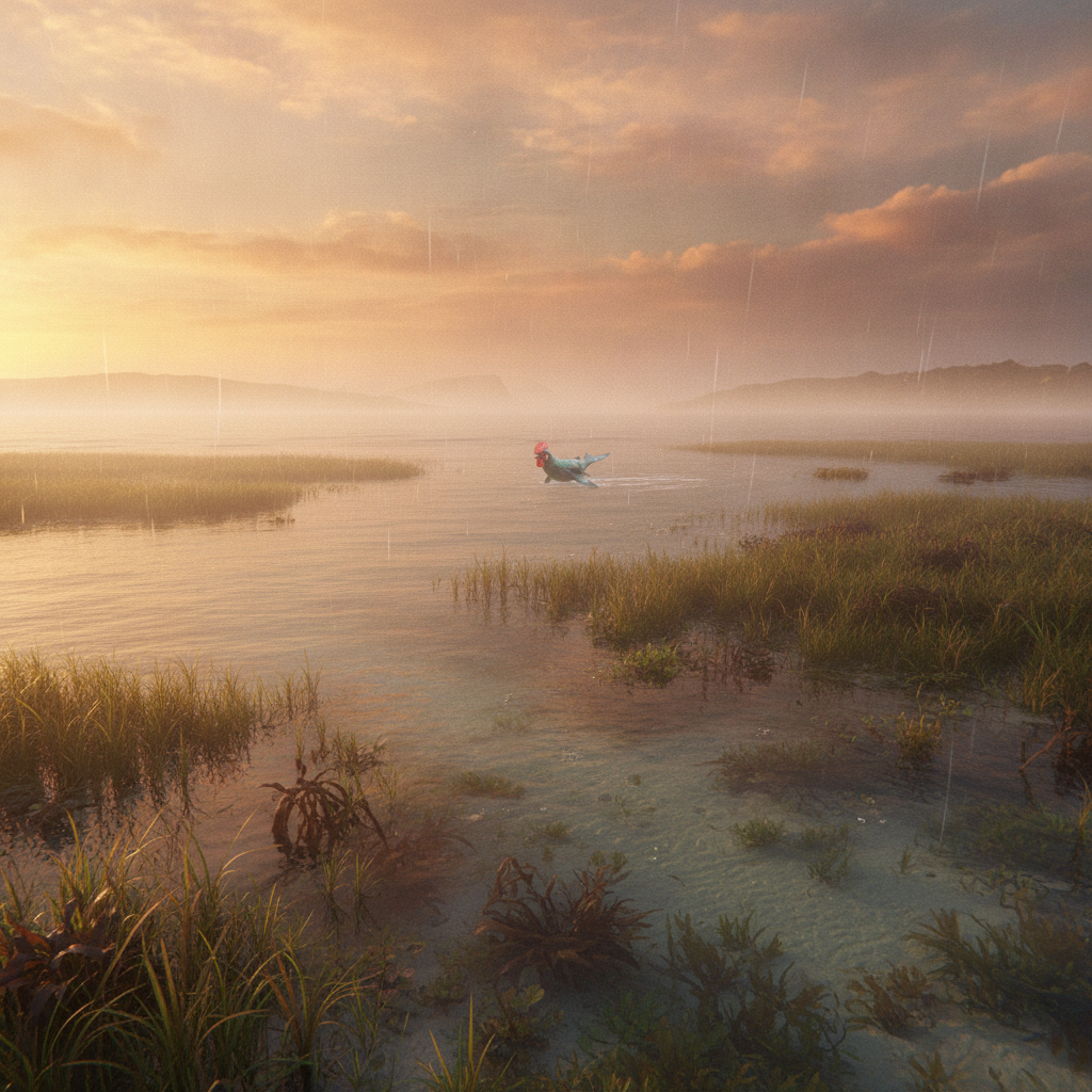 The Whickle in its natural habitat - Shallow coastal waters, estuaries, and protected bays with abundant marine vegetation.