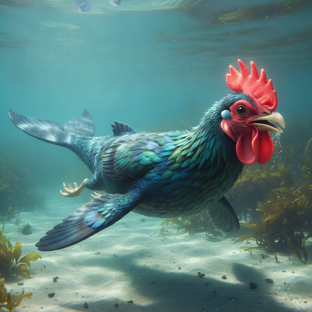 The Whickle - whale and chicken hybrid
