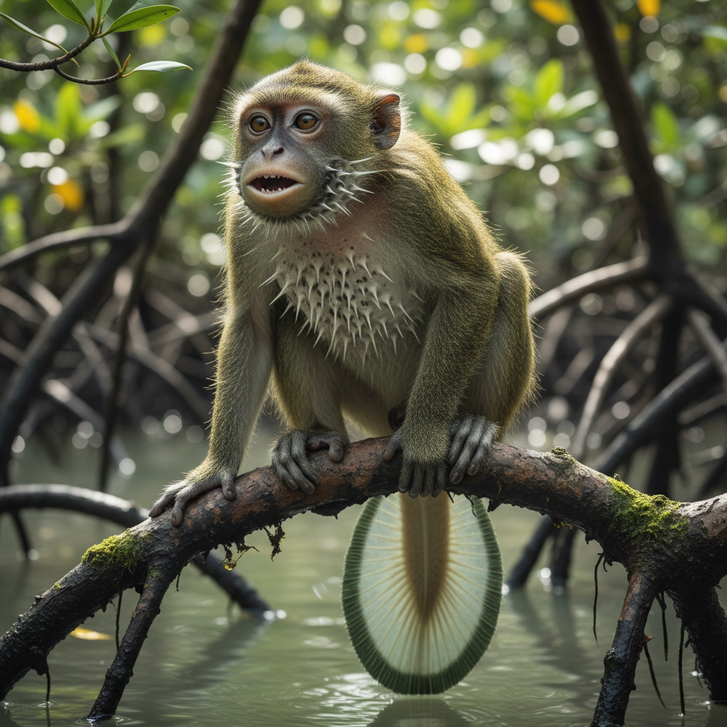 Puffonkey - pufferfish and monkey hybrid