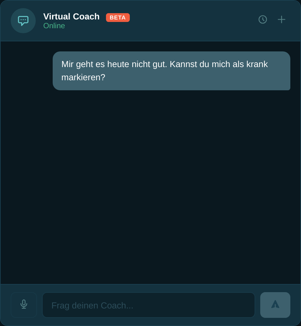 Krankheitstage im Virtuellen Coach