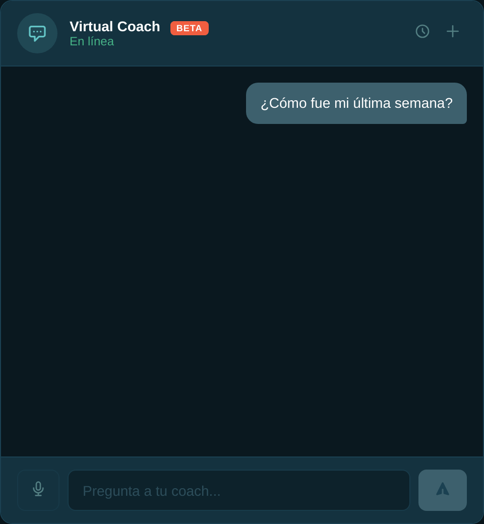 Revisión semanal en el Entrenador Virtual