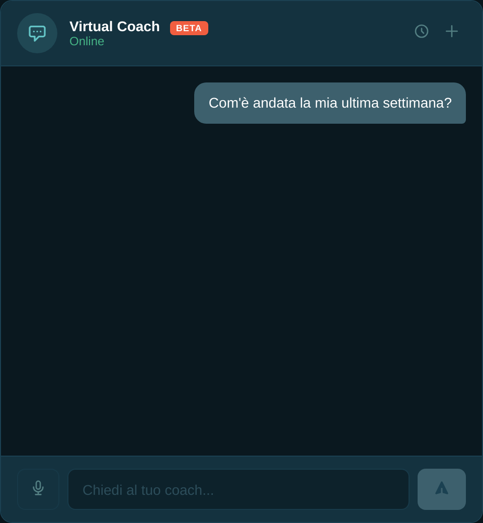 Revisione settimanale nel Coach Virtuale
