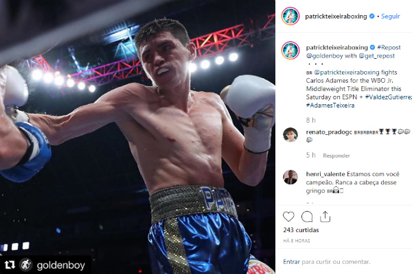 Patrick Teixeira encara dominicano neste sábado por título mundial interino da WBO