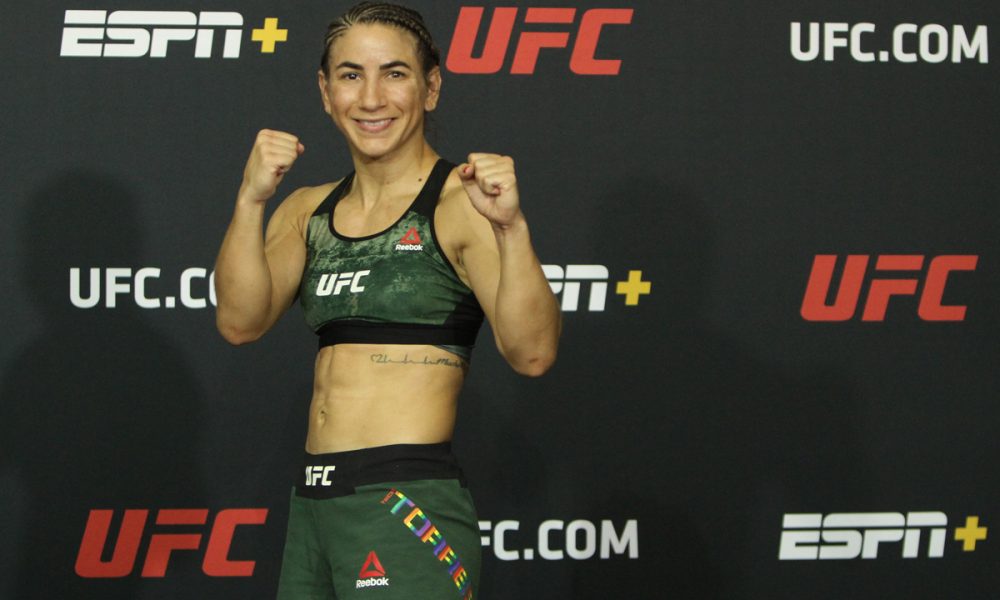 Tecia Torres revela como criou uniforme do UFC em apoio à causa LGBT