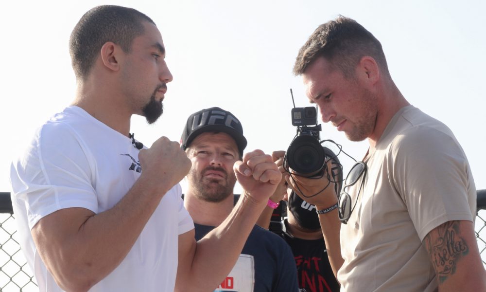 Protagonistas do último main event na ‘Ilha da Luta’ promovem respeitosa encarada na praia