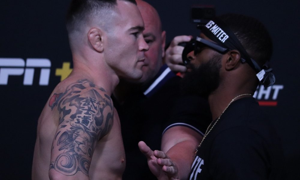 Mesmo sem provocações, clima pesa em encarada entre Covington e Woodley