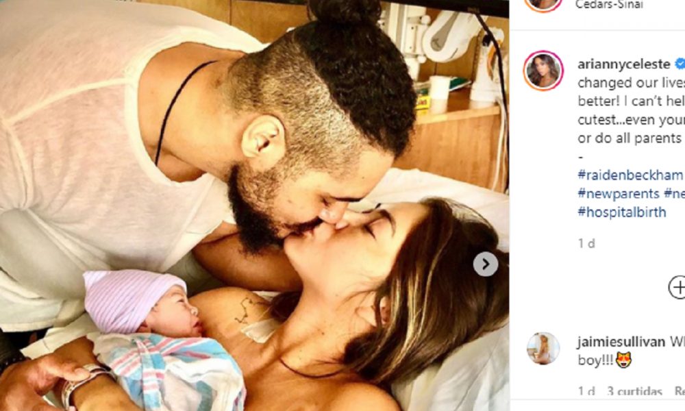 Arianny Celeste celebra nascimento do filho por meio das redes sociais