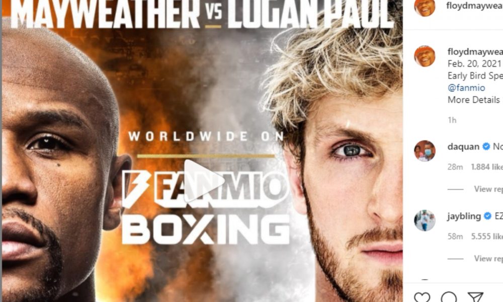 Floyd Mayweather anuncia luta de exibição contra youtuber americano